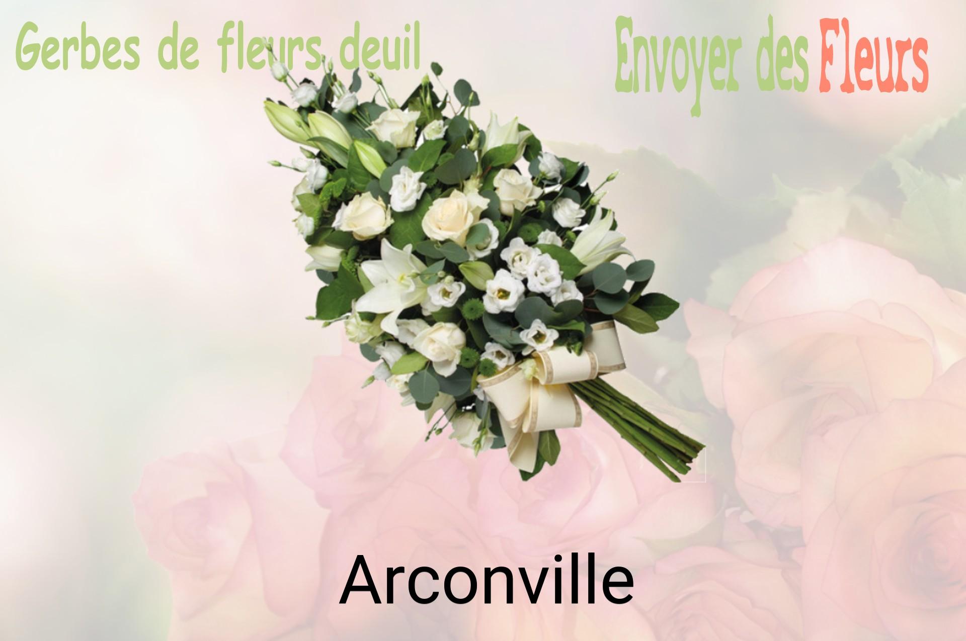 Gerbe de fleurs de deuil livrée à Arconville